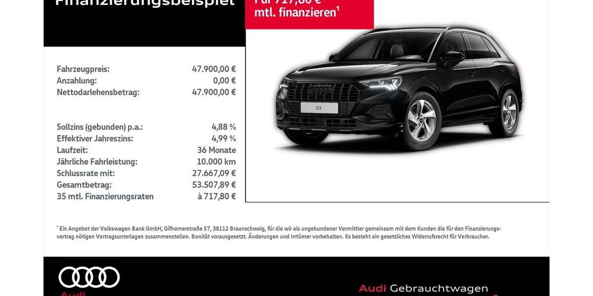 Audi Q3 5.000 km 47.900 &euro; Rostock 18059