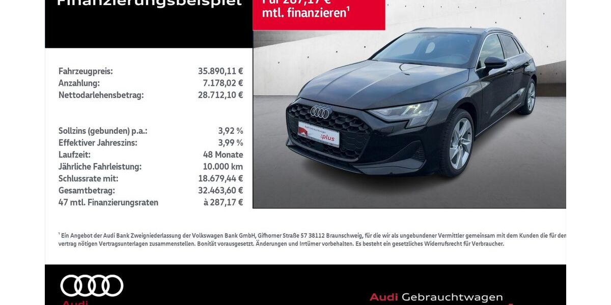 Audi A3 8.971 km 33.890 &euro; Rostock 18059