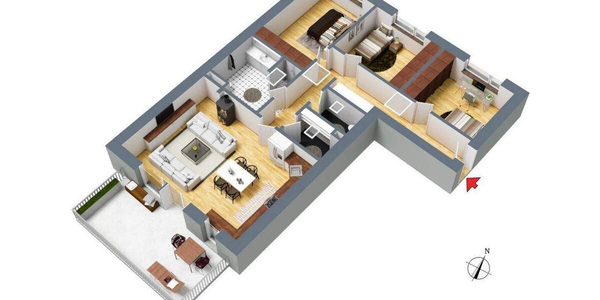 Etagenwohnung Rostock Südstadt - 4 Zimmer, 106 m&sup2;, 475.000&euro; | Angebot:25801722