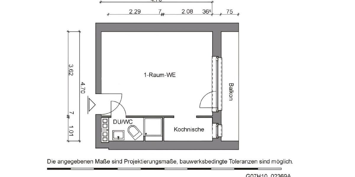 Etagenwohnung Lambrechtshagen - 1 Zimmer, 24 m&sup2;, 273&euro; | Angebot:25231355