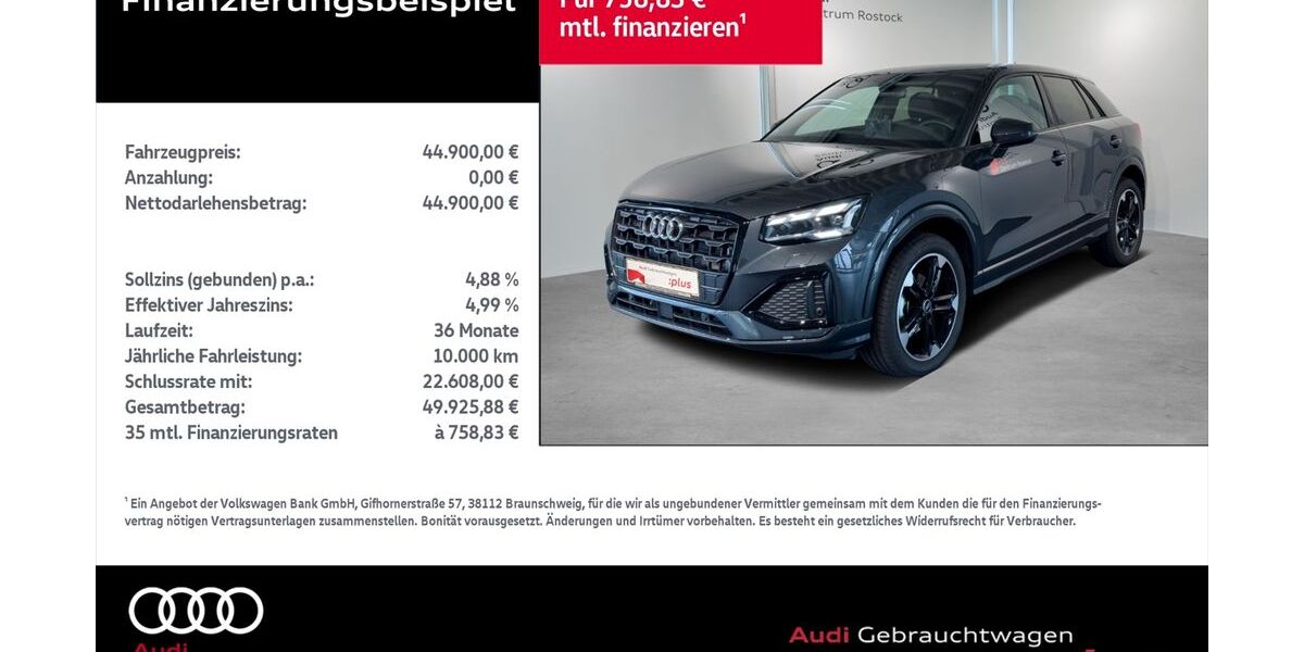 Audi Q2 13.545 km 44.900 &euro; Rostock 18059