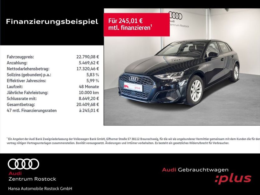 Audi A3 24.939 km 21.390 € Rostock 18059