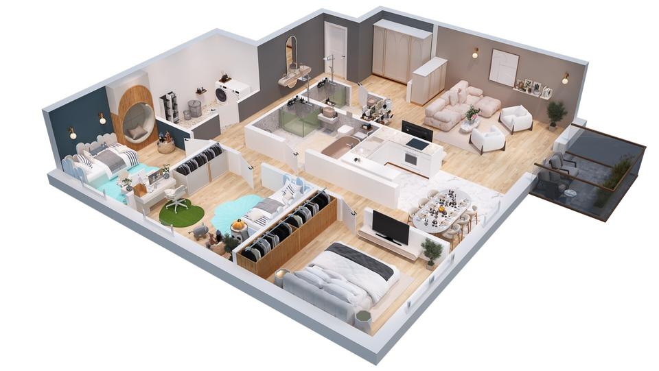 Erdgeschoßwohnung Sanitz - 4 Zimmer, 122 m&sup2;, 1.769&euro; | Angebot:23254443