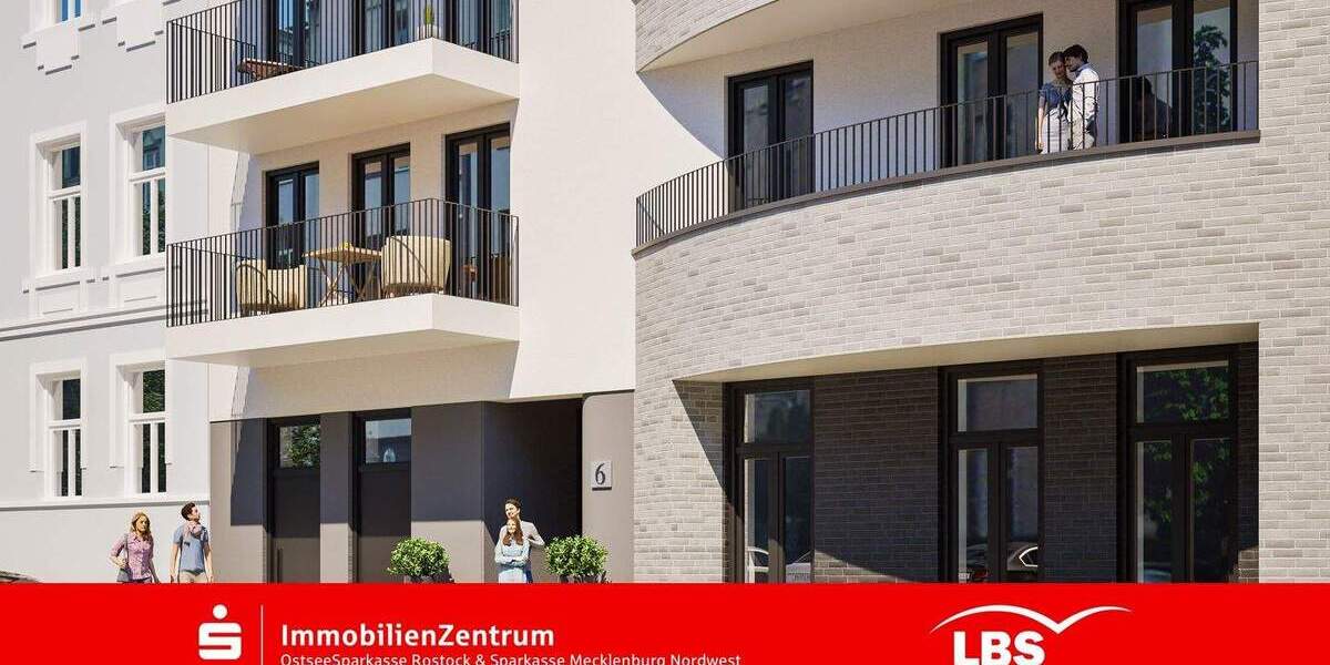 Etagenwohnung Rostock Kröpeliner Tor-Vorstadt - 4 Zimmer, 90 m&sup2;, 495.000&euro; | Angebot:25675694