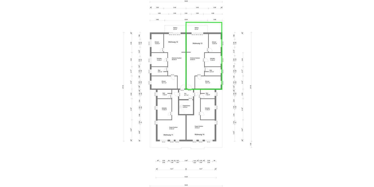Etagenwohnung Bad Doberan - 4 Zimmer, 117 m&sup2;, 1.860&euro; | Angebot:24449630