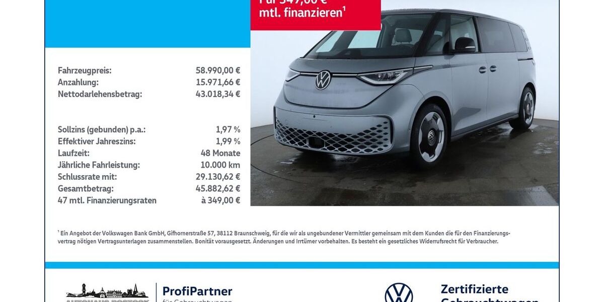 VW ID. Buzz 10.950 km 58.990 &euro; Rostock 18146