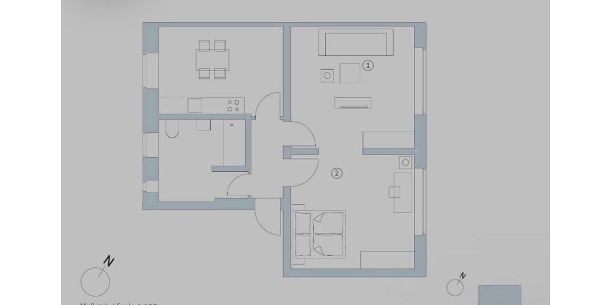 Etagenwohnung Rostock Hansaviertel - 2 Zimmer, 65 m&sup2;, 1.195&euro; | Angebot:26651742