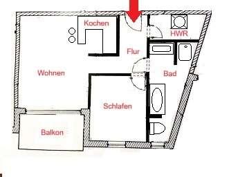 Etagenwohnung Rostock Alt Bartelsdorf - 2 Zimmer, 75 m&sup2;, 975&euro; | Angebot:23701868