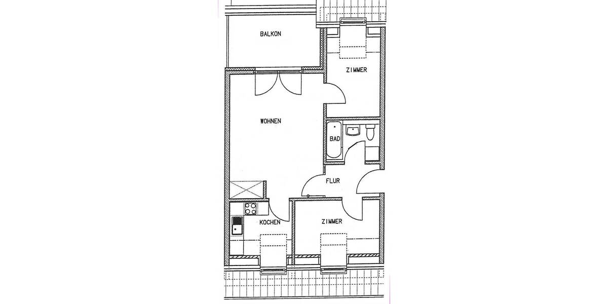 Etagenwohnung Rostock Südstadt - 3 Zimmer, 55 m&sup2;, 195.000&euro; | Angebot:22416718