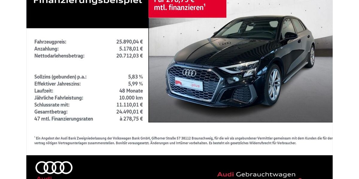 Audi A3 79.983 km 25.890 &euro; Rostock 18059