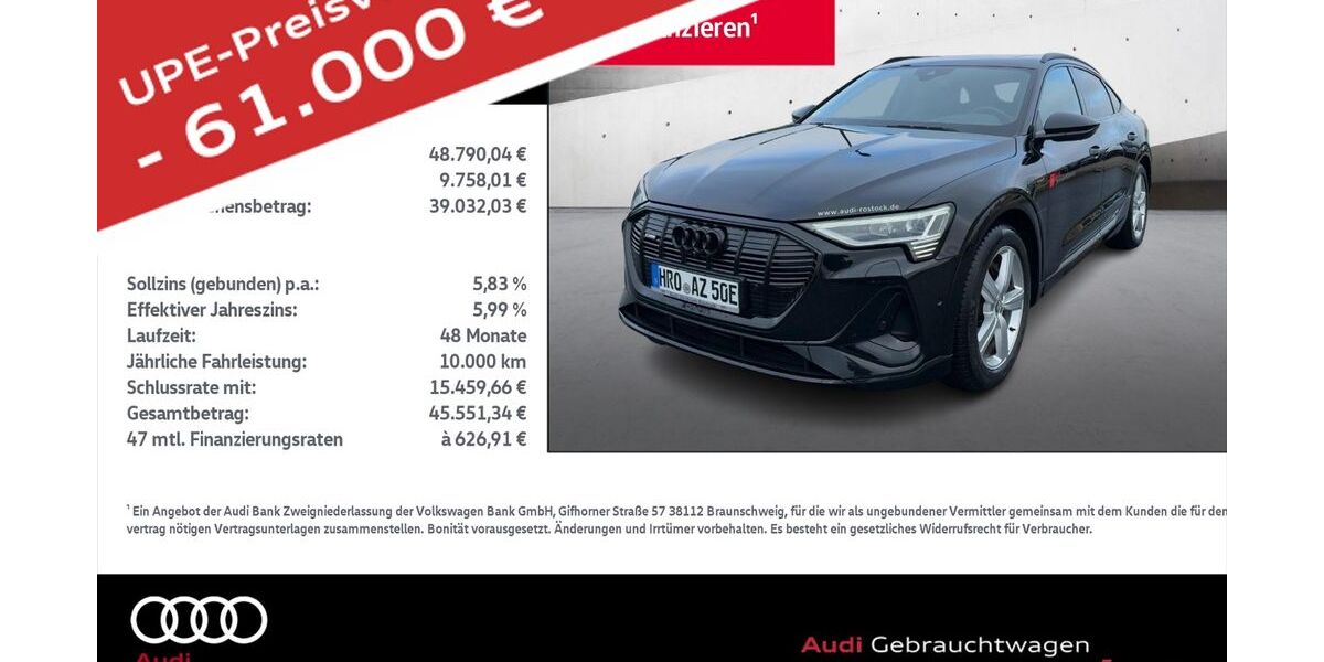 Audi e-tron 41.890 km 45.990 &euro; Rostock 18059