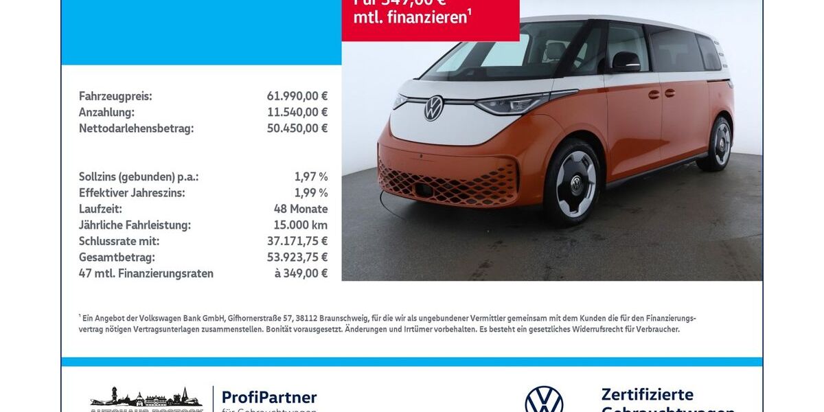 VW ID. Buzz 18.300 km 61.990 &euro; Rostock 18146