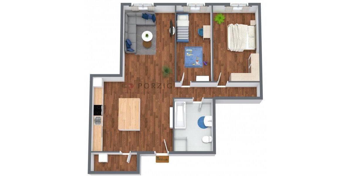 Etagenwohnung Ribnitz-Damgarten Damgarten - 3 Zimmer, 90 m&sup2;, 750&euro; | Angebot:26879640