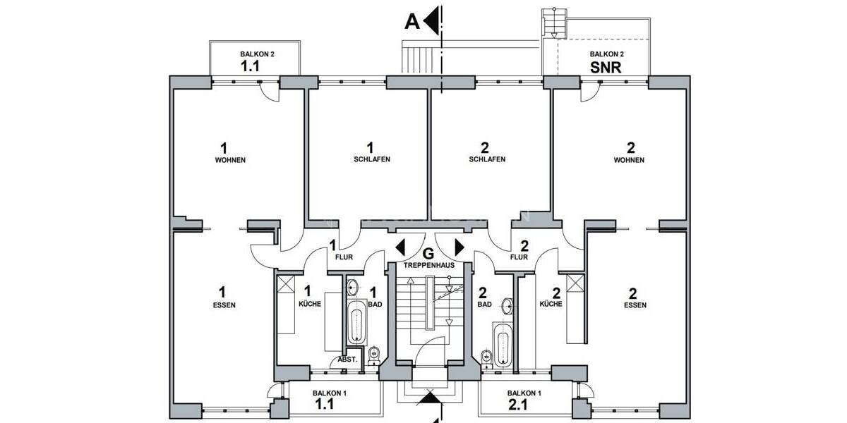 Etagenwohnung Rostock / Hansaviertel Hansaviertel - 3 Zimmer, 78 m&sup2;, 255.000&euro; | Angebot:26488996