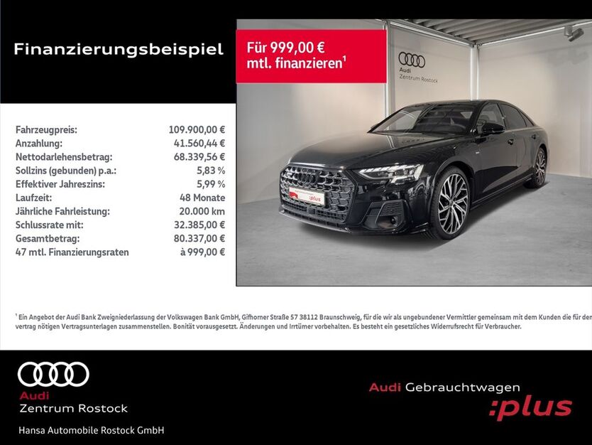 Audi A8 10.000 km 109.900 € Rostock 18059