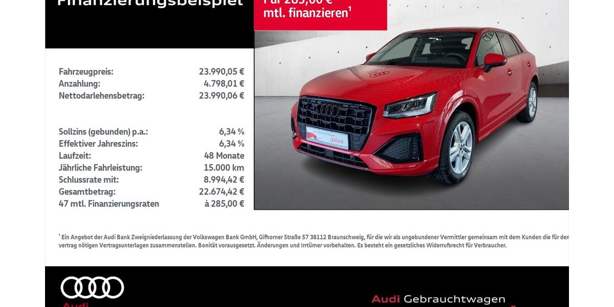 Audi Q2 28.568 km 23.990 &euro; Rostock 18059