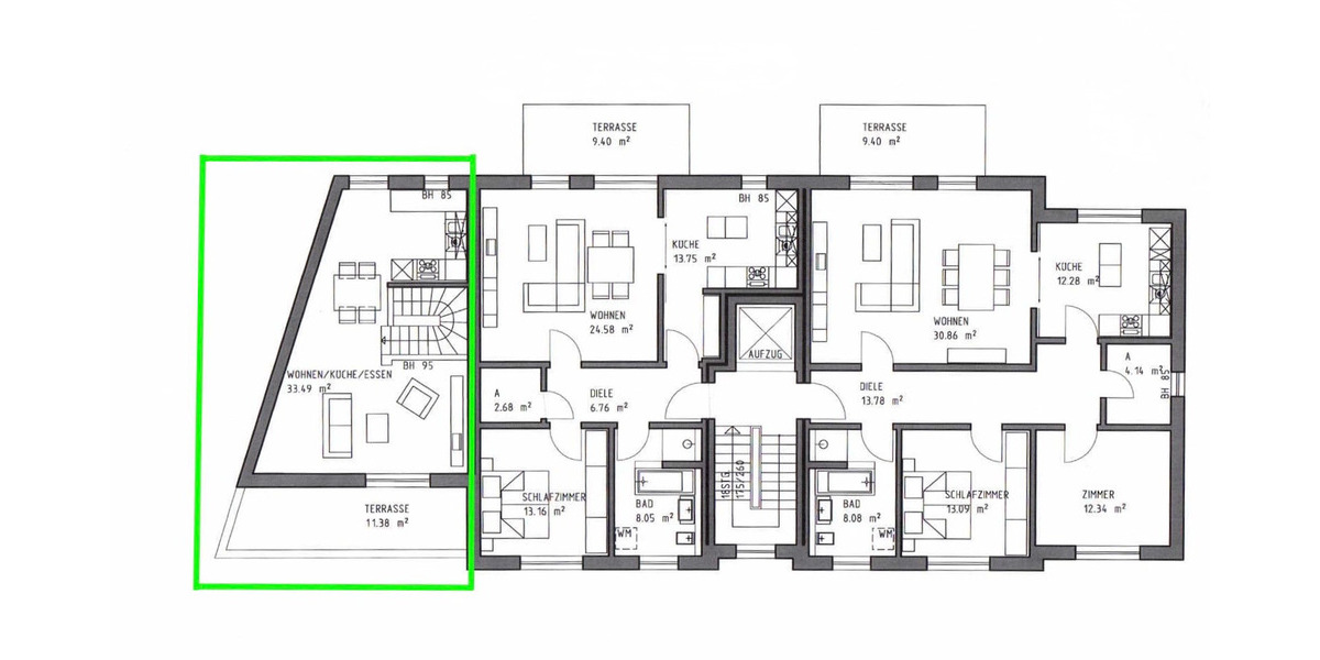 Etagenwohnung Bad Doberan - 3 Zimmer, 83 m&sup2;, 1.200&euro; | Angebot:24609411