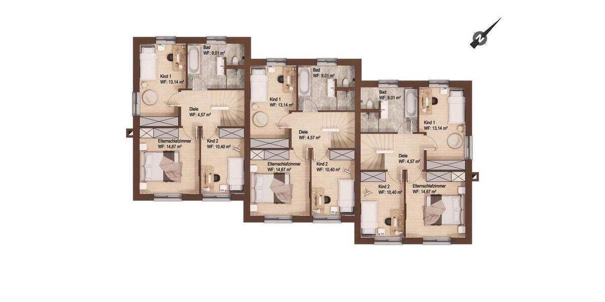 Reihenmittelhaus Heiligenhagen Heiligenhagen - 4 Zimmer, 114 m&sup2;, 1.550&euro; | Angebot:25657525