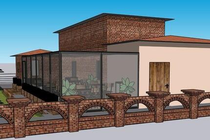 Erstbezug nach Kernsanierung - Gastro- Bistrofläche direkt am Bahnhof mit Wintergarten und Terrasse zimmer