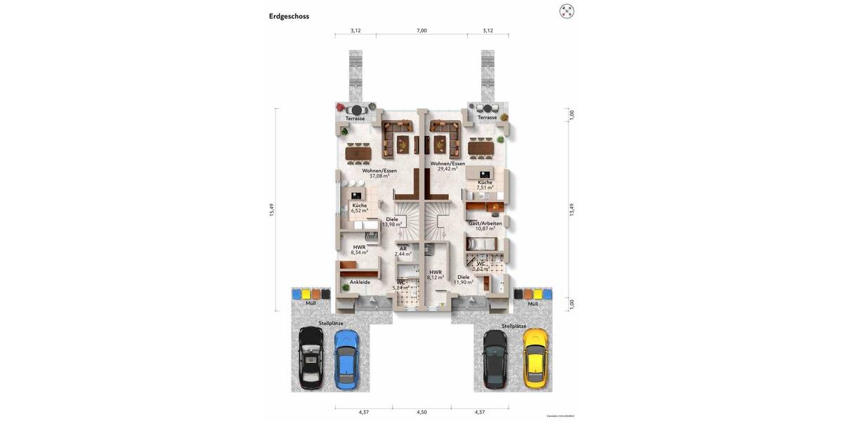 Doppelhaushälfte Rostock Biestow - 4 Zimmer, 154 m&sup2;, 770.000&euro; | Angebot:26851339