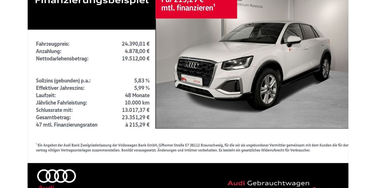 Audi Q2 40.241 km 24.390 &euro; Rostock 18059
