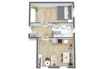 Etagenwohnung Ribnitz-Damgarten Damgarten - 2 Zimmer, 46 m&sup2;, 480&euro; | Angebot:26232685