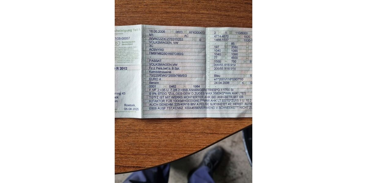 VW Passat 209.431 km 5.000 &euro; Rostock 18055