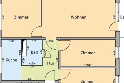 4- Raum- Wohnung Lütten Klein 4 zimmer