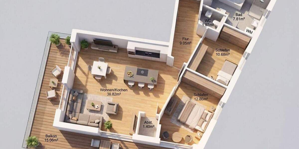 Etagenwohnung Rostock Kröpeliner Tor-Vorstadt - 3 Zimmer, 97 m&sup2;, 652.500&euro; | Angebot:25834769