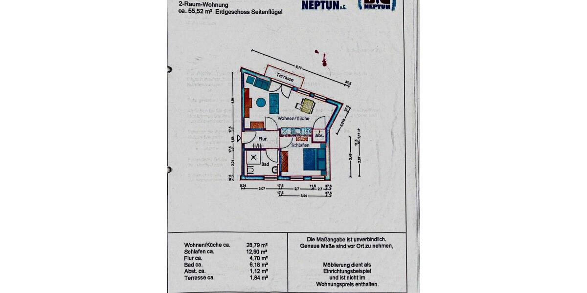Terrassenwohnung Rostock - 1 Zimmer, 56 m&sup2;, 1.129&euro; | Angebot:26700319