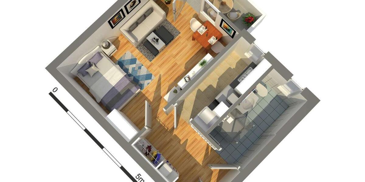 Etagenwohnung Bützow - 1 Zimmer, 36 m&sup2;, 250&euro; | Angebot:26083397