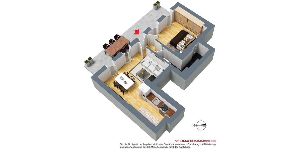 Etagenwohnung Graal-Müritz Müritz - 2 Zimmer, 58 m&sup2;, 595&euro; | Angebot:25701043