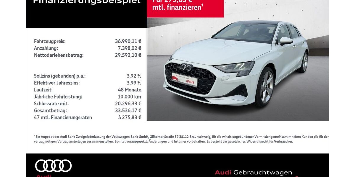 Audi A3 8.296 km 33.490 &euro; Rostock 18059