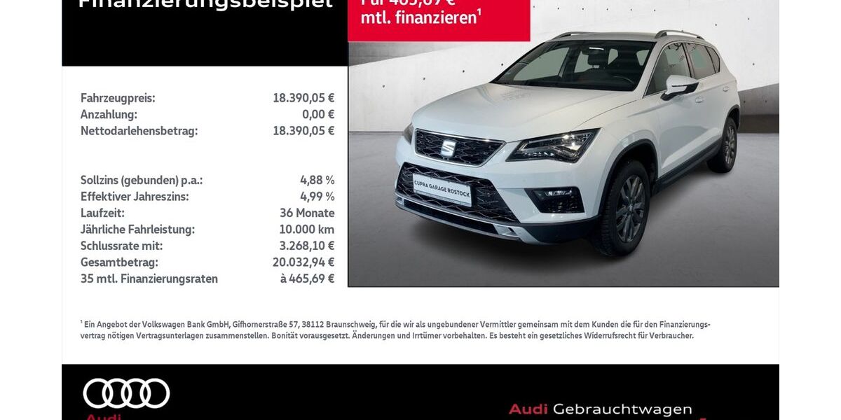 Seat Ateca 76.300 km 17.790 &euro; Rostock 18059