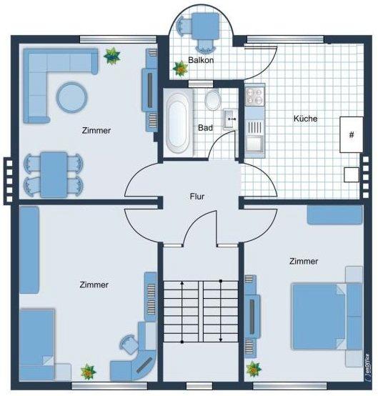 Etagenwohnung Papendorf - 5 Zimmer, 110 m&sup2;, 1.150&euro; | Angebot:27641691