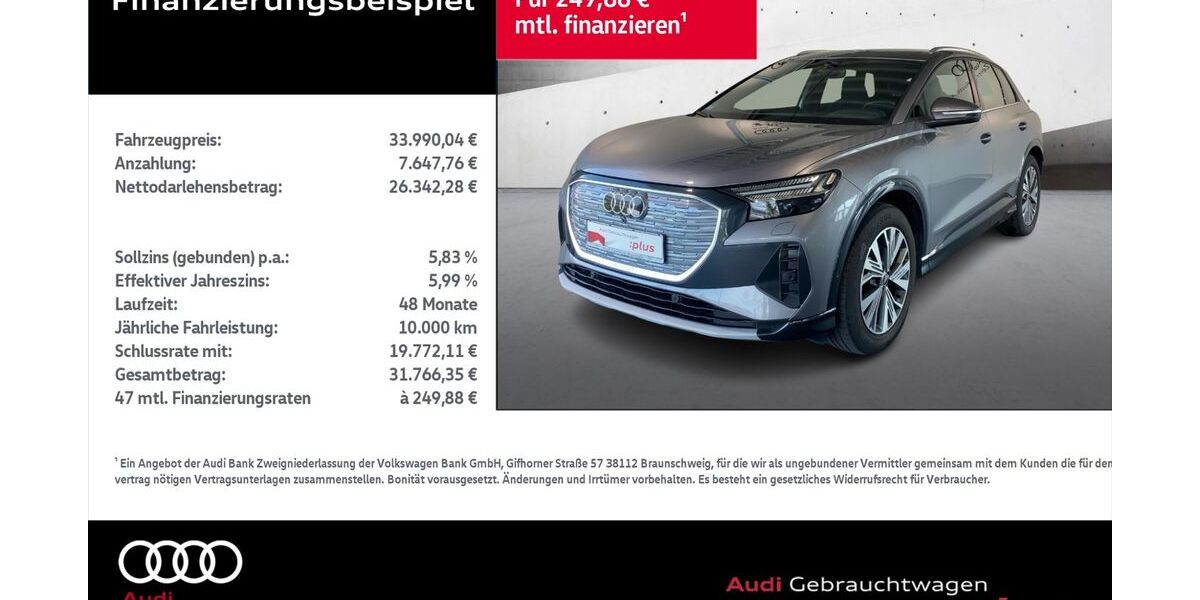 Audi Q4 41.592 km 33.990 &euro; Rostock 18059