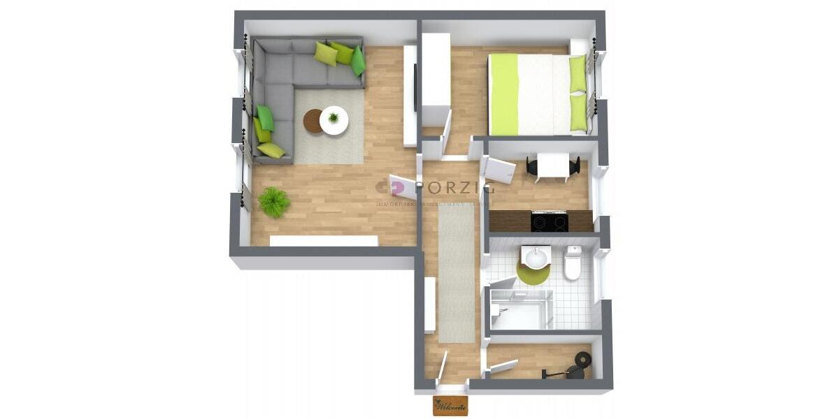 Etagenwohnung Ribnitz-Damgarten Damgarten - 2 Zimmer, 53 m&sup2;, 480&euro; | Angebot:25073450