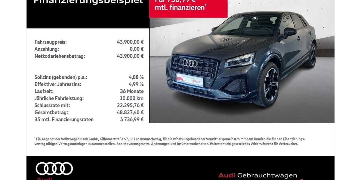 Audi Q2 10.500 km 43.900 &euro; Rostock 18059