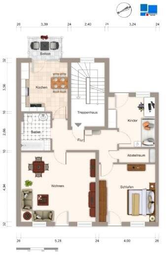 gepflegte 3-Zimmer Wohnung in der Rostocker KTV mit WB u. Balkon 3 zimmer