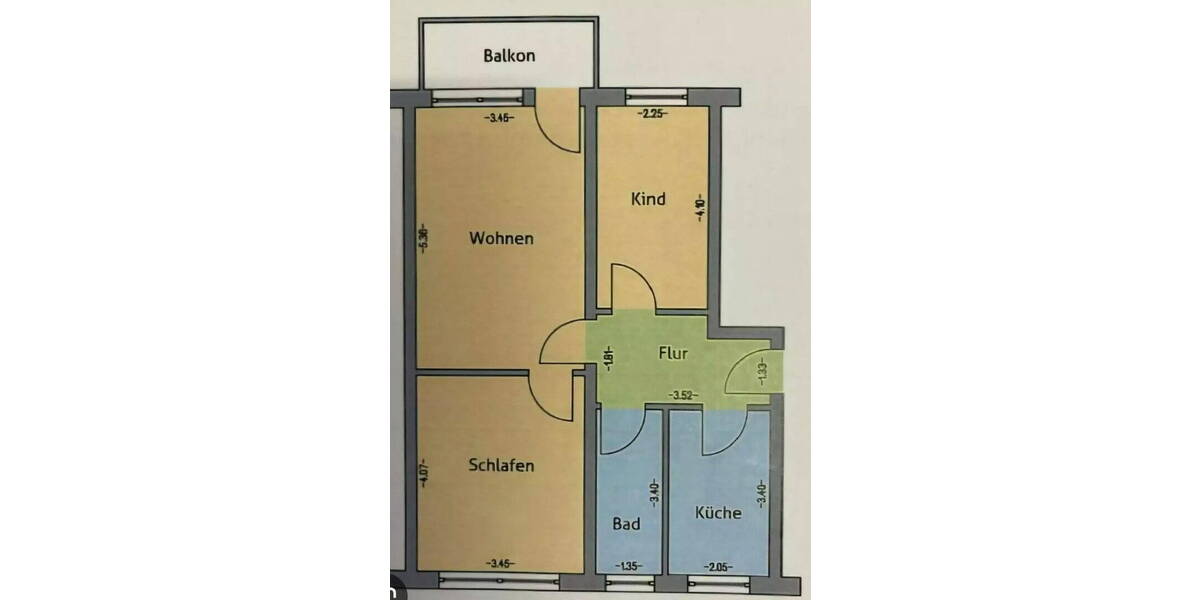 Etagenwohnung Rostock Südstadt - 3 Zimmer, 63 m&sup2;, 225.000&euro; | Angebot:26150651