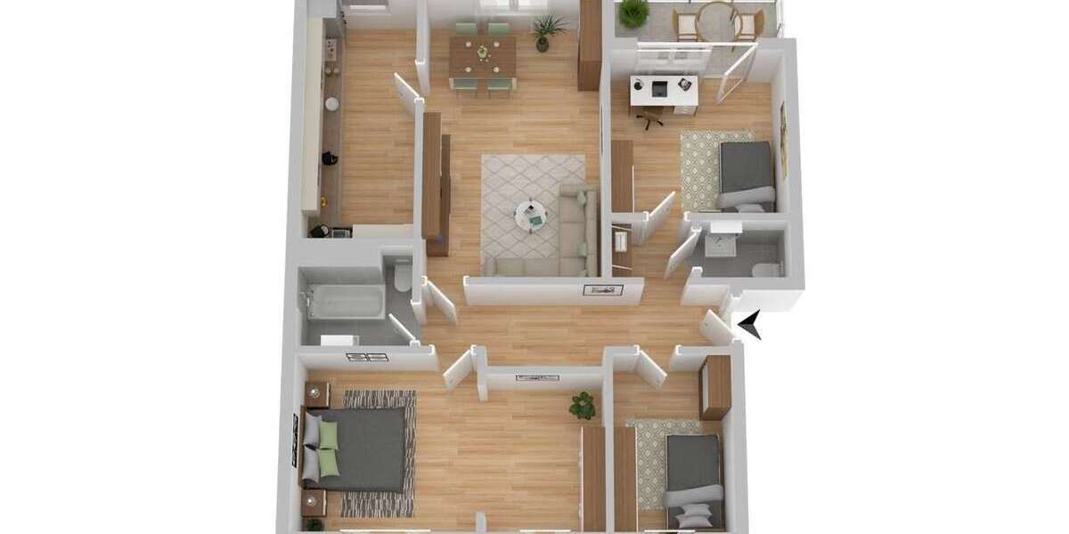 Etagenwohnung Rostock Evershagen - 5 Zimmer, 88 m&sup2;, 728&euro; | Angebot:26359268