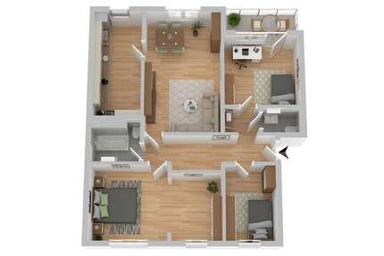 Wohnung Rostock Evershagen - 5 Zimmer, 88 m&sup2;, 728&euro; | Angebot:26359268