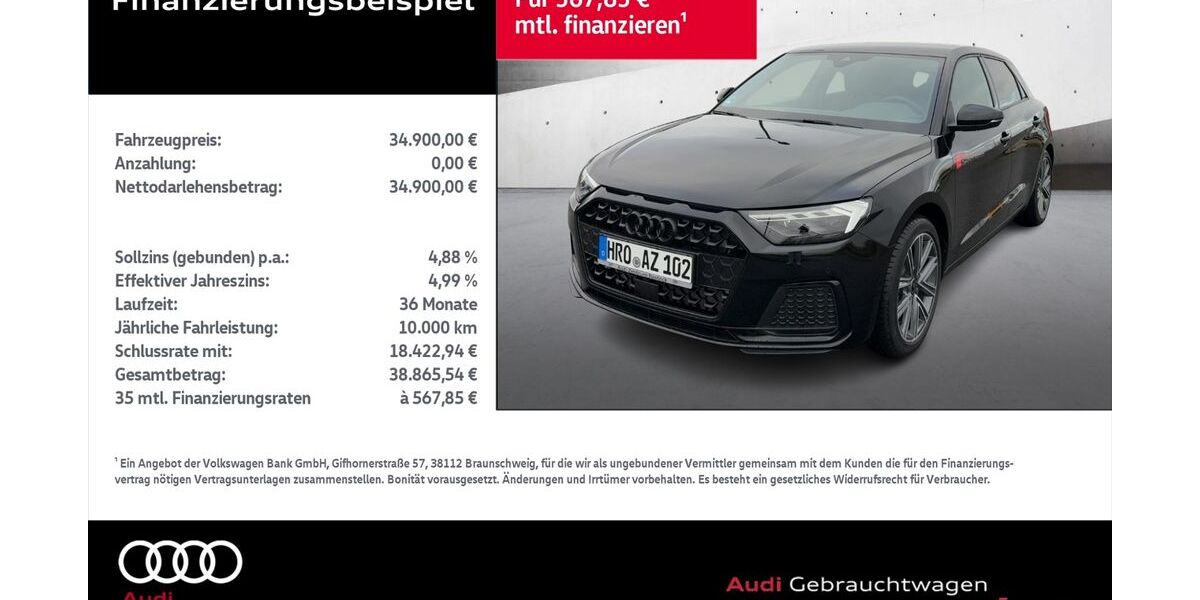 Audi A1 3.000 km 34.900 &euro; Rostock 18059