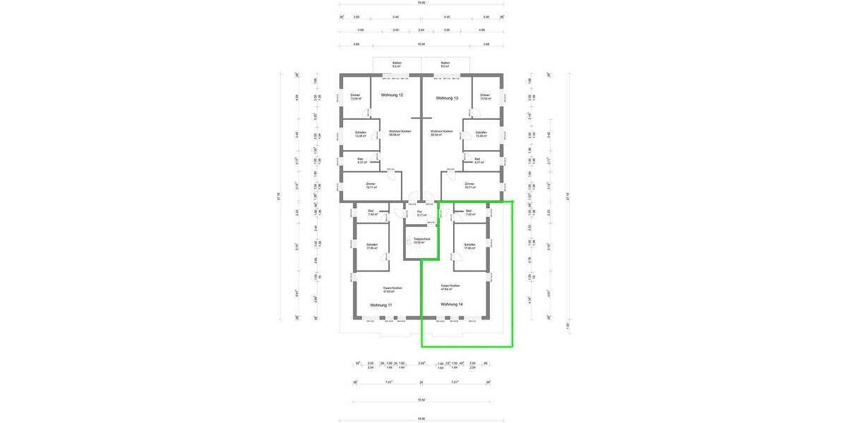 Etagenwohnung Bad Doberan - 2 Zimmer, 80 m&sup2;, 1.240&euro; | Angebot:26092516