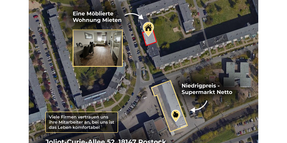 Etagenwohnung Rostock Gehlsdorf - 3 Zimmer, 70 m&sup2;, 100&euro; | Angebot:25806564