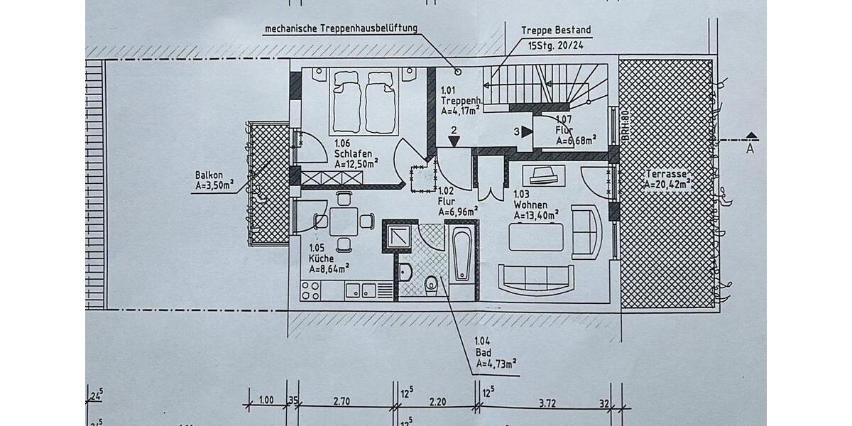 Etagenwohnung Rostock Hohe Düne - 2 Zimmer, 50 m&sup2;, 1.300&euro; | Angebot:25225459