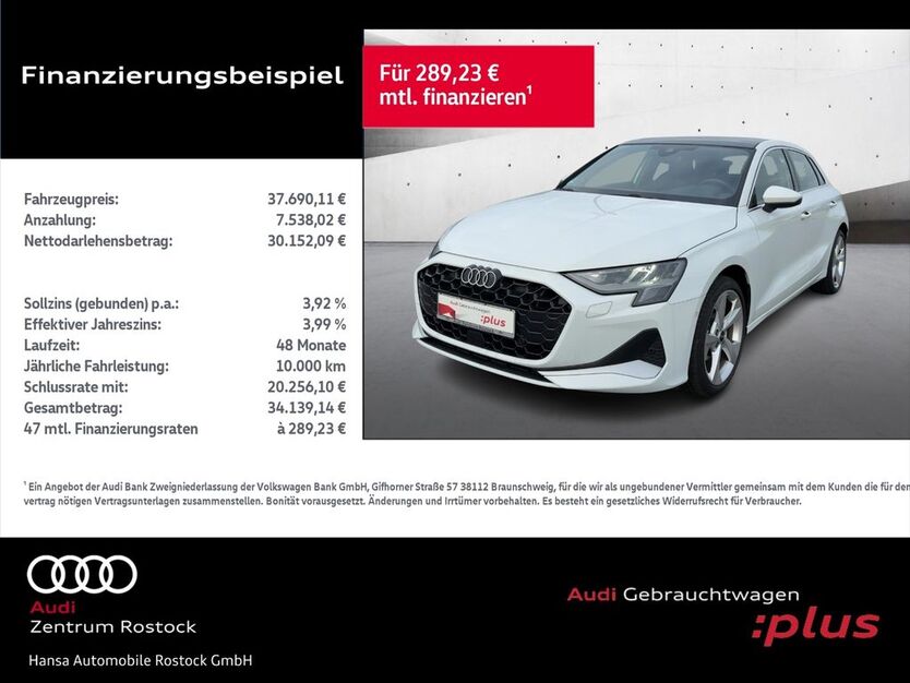 Audi A3 8.296 km 37.690 € Rostock 18059