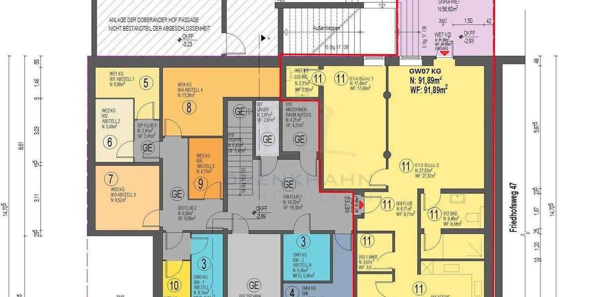 Gewerbeobjekt Rostock Kröpeliner Tor-Vorstadt - 2 Zimmer, 91 m&sup2;, 279.000&euro; | Angebot:25728828