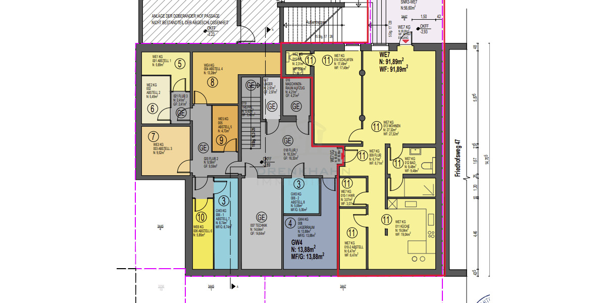 Etagenwohnung Rostock Kröpeliner Tor-Vorstadt - 2 Zimmer, 91 m&sup2;, 279.000&euro; | Angebot:25821946