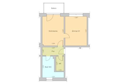 2-Zimmer Wohnung mit Balkon in Hohen-Luckow zimmer